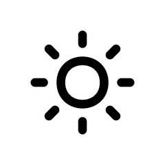 Sun icon. Simple vector sign