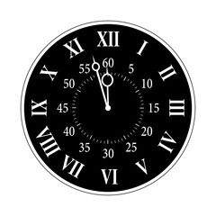 Watch face with hour and minute hands