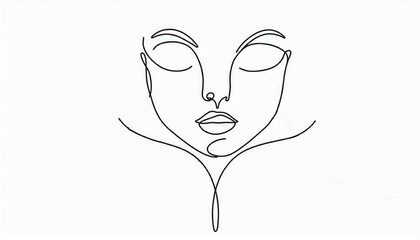 hand drawn illustration of a face