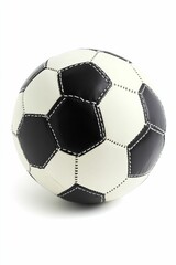 Black and white soccer ball isolated.