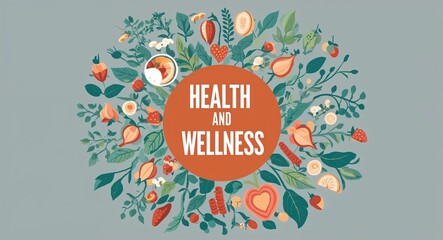 Obraz premium Health and wellness in illustration background