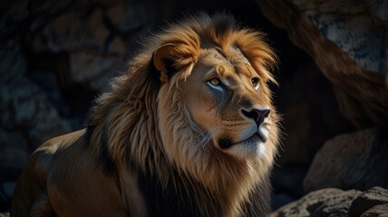 Obraz premium Majestic Lion, King of the Jungle