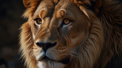 Fototapeta premium Majestic Lion, King of the Jungle