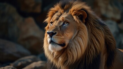 Obraz premium Majestic Lion, King of the Jungle