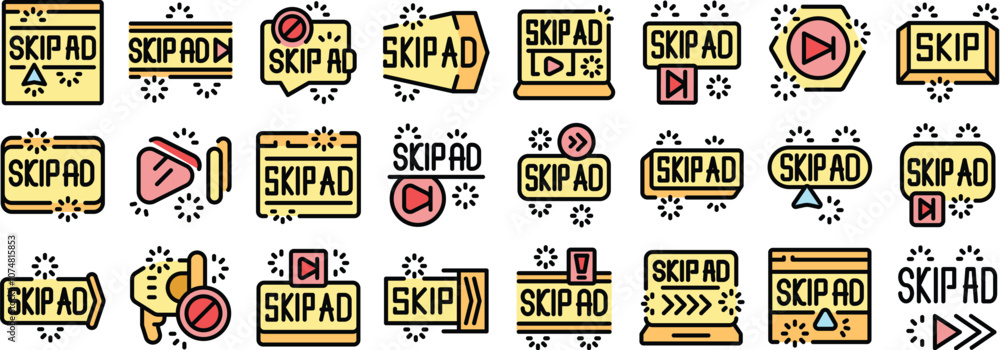 Poster skip ad buttons allowing users to bypass online advertising and access desired content