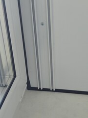 Obraz premium Ceiling cornice on a white stretch ceiling.