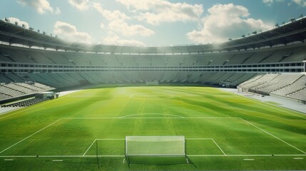 Fototapeta premium Football Stadium at Sunrise