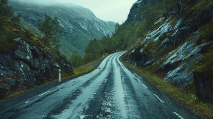 Rainy Mountain Highway: An Isolated Journey Through Nature.