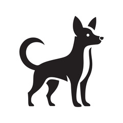 Dog collection, sticker,  Dog outline , Sitting dog silhouette vector, icon, symbol isolated on white background.