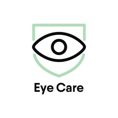 Obraz premium Eye Care vector information sign