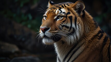 Fototapeta premium Majestic Tiger, a Stalking Shadow