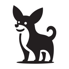 Obraz premium Dog collection, sticker, Dog outline , Sitting dog silhouette vector, icon, symbol isolated on white background.