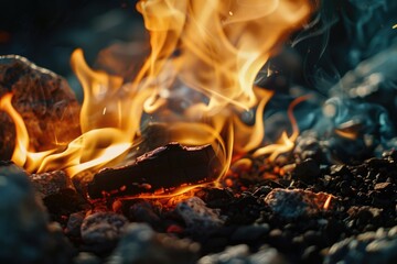 Fiery Flames Burning