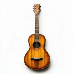 Fototapeta premium An acoustic guitar on white background.