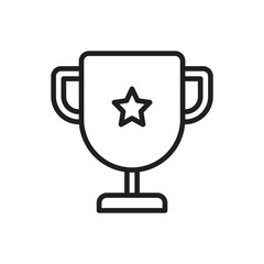 Trophy icon. Simple vector sign.