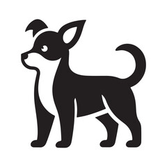 Dog collection, sticker,  Dog outline , Sitting dog silhouette vector, icon, symbol isolated on white background.