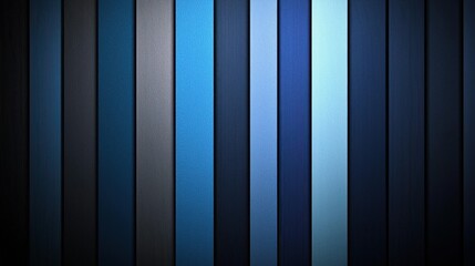 Obraz premium A gradient of blue vertical stripes creating a modern, abstract design.