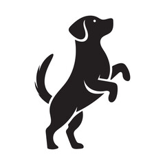 Dog collection, sticker,  Dog outline , Sitting dog silhouette vector, icon, symbol isolated on white background.