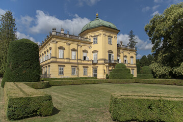 Buchlovice castle, Czech republic. Ancient heritage exterior built in baroque style.