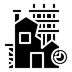 under construction house. vector single icon with a solid style. suitable for any purpose. for example: website design, mobile app design, logo, etc.