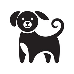 Dog collection, sticker,  Dog outline , Sitting dog silhouette vector, icon, symbol isolated on white background.