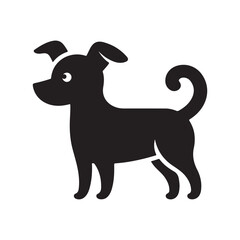 Dog collection, sticker,  Dog outline , Sitting dog silhouette vector, icon, symbol isolated on white background.