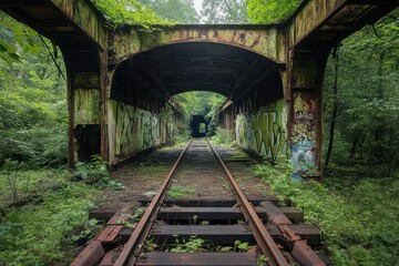 Obraz premium Urban decay photography capturing the haunting beauty of neglected and decaying urban spaces
