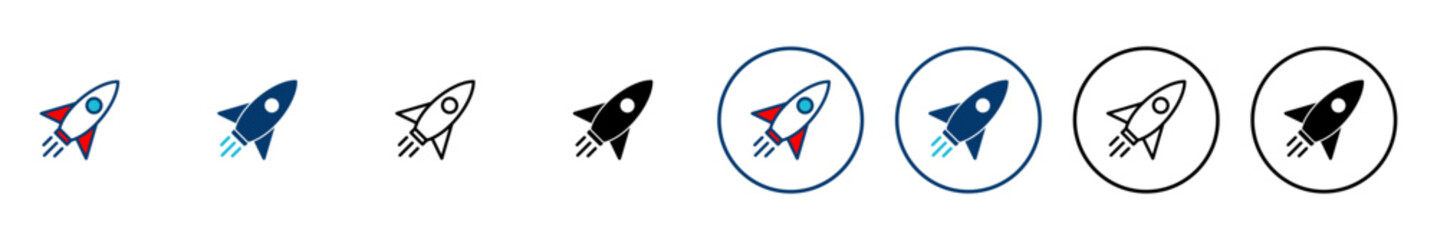 Rocket icon vector isolated on white background. Start Up Concept Symbol. Startup icon