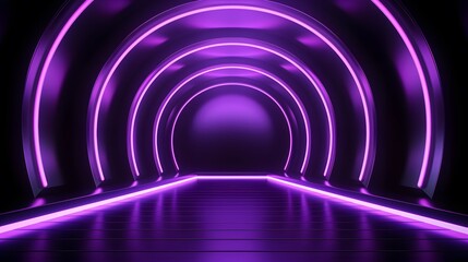 Naklejka premium 3d rendering of purple and black abstract geometric background. Scene for advertising, technology, showcase, banner, game, sport, cosmetic, business, metaverse. Sci-Fi Illustration. Product display