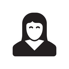 Woman icon. Simple vector sign.