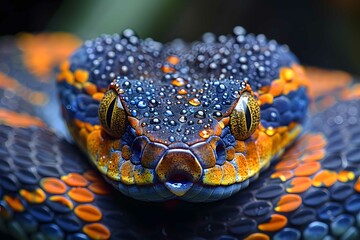 Fototapeta premium Close-up of snake with detailed scales