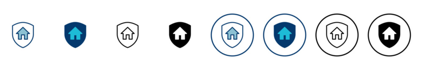 Home insurance icon vector isolated on white background. home protection icon