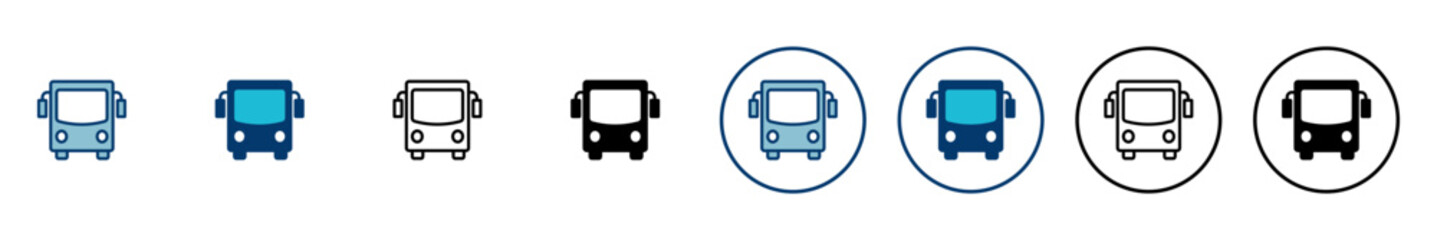 Bus Icon vector isolated on white background. Black bus vector icon