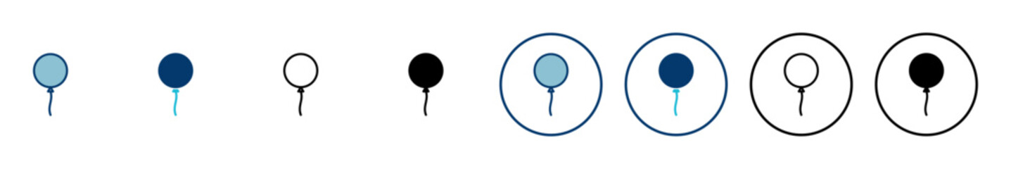 Balloon icon vector isolated on white background. party balloon icon decoration birthday vector. Balloon vector icon