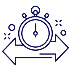 Time to choose line icon