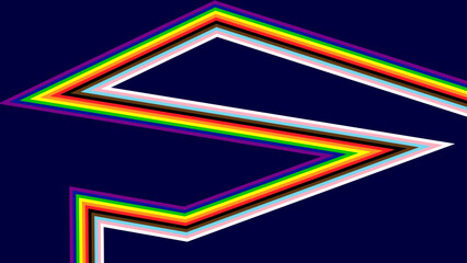 Progress Pride Flag Wave Background. Vector Background for Pride Month. Rainbow stripes background. Vector illustration for apps and websites. Vector EPS 10