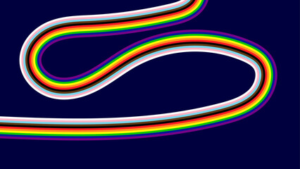 Progress Pride Flag Wave Background. Vector Background for Pride Month. Rainbow stripes background. Vector illustration for apps and websites. Vector EPS 10