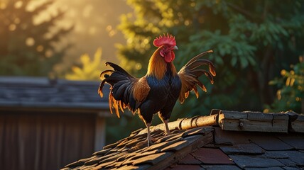 Dawn's Herald: A Majestic Rooster