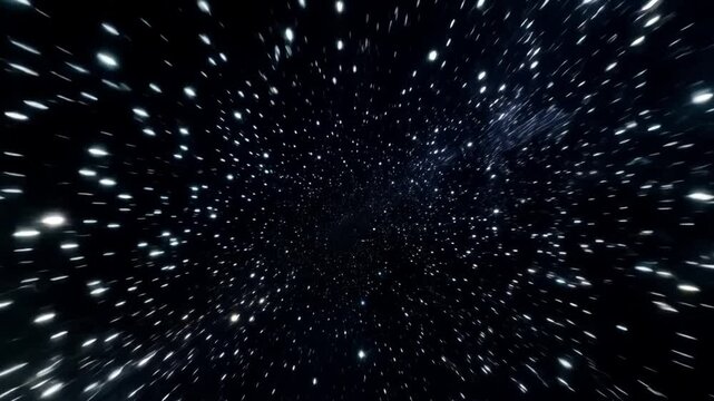 Hyperspace travel through star fields. A mesmerizing journey through the cosmos, featuring a high speed warp that propels you through a tunnel of twinkling stars. Generative AI