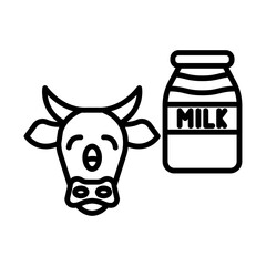 Dairy Farm line icon