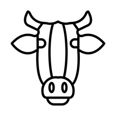 Dairy Cow Icon line icon
