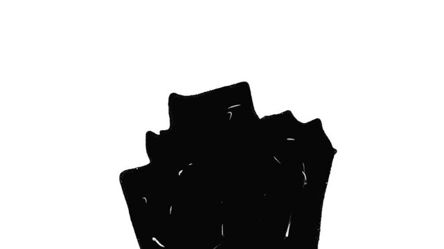 hiding cartoon or ghost behing the rock video