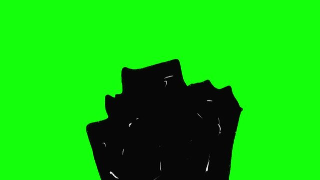 hiding cartoon or ghost behing the rock video. green screen