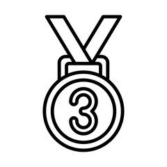 Bronze Medal line icon