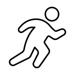 Sprinting line icon