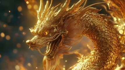 Golden Dragon Portrait