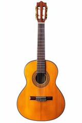 Obraz premium Acoustic guitar on white background.
