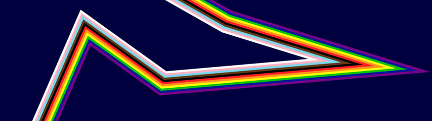 Progress Pride Flag Wave Background. Vector Background for Pride Month. Pride flag colours. Rainbow stripes background. Vector illustration for apps and websites. Vector EPS 10