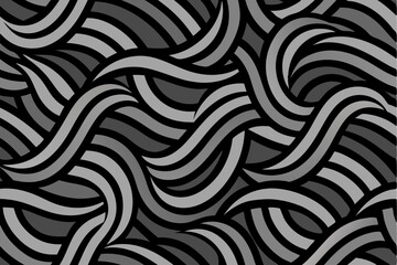 Abstract grey wavy pattern background, black hair illustration background for your packaging or design background