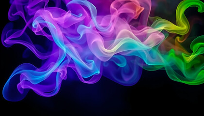 "Vibrant Abstract Smoke Swirls in Mesmerizing Colors"